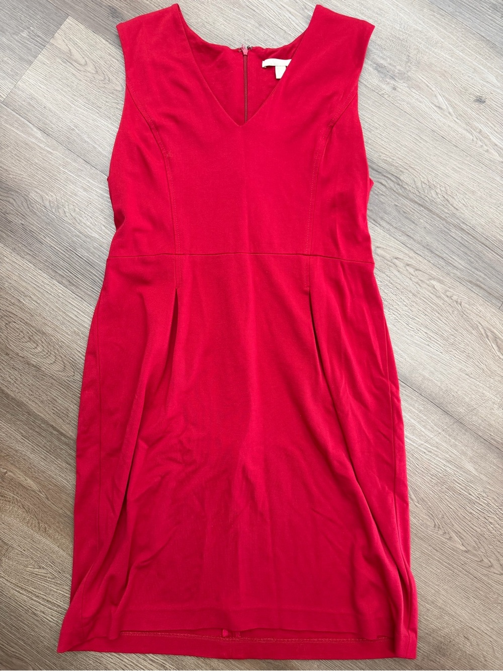 Banana Republic Red V-Neck Sheath Dress Sz 12